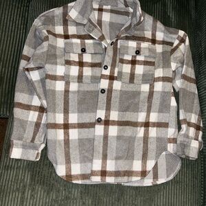 Plaid Button-Up Shirt